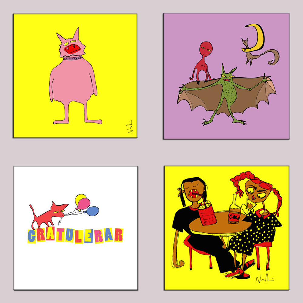 4-pack postcards