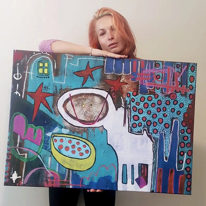 “Cute Purpose”, 2023 – Original Neo-Expressionist Pop Art