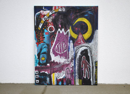 “It's Burning Outside Come Out and Play”, 2022 – Original Neo-Expressionist