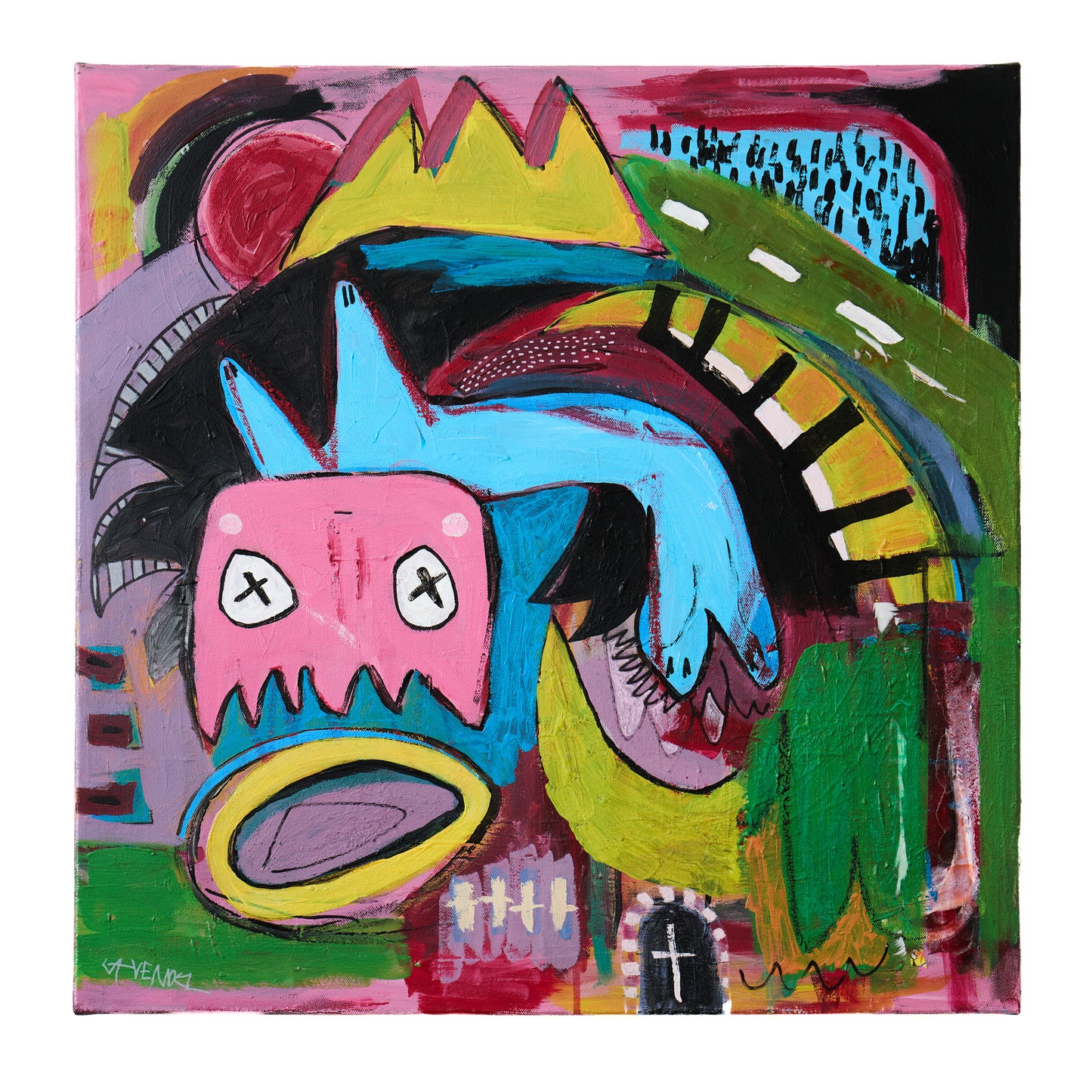 “Everyone we Said Goodbye To”, Original mixed media painting