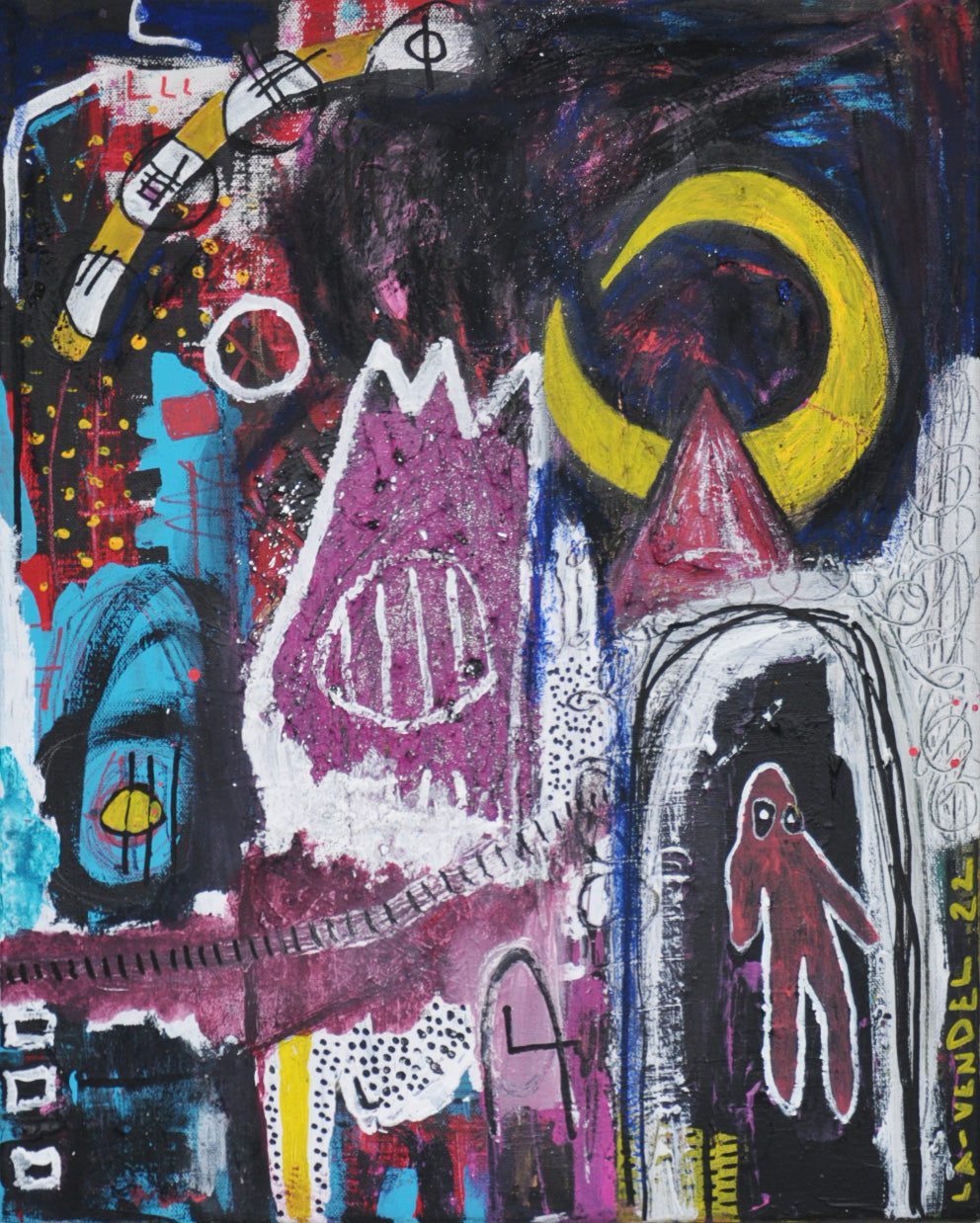 “It's Burning Outside Come Out and Play”, 2022 – Original Neo-Expressionist