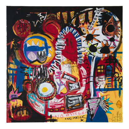 “No Hysteria = No Magic”, Original mixed media painting