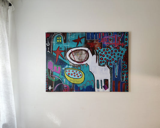 “Cute Purpose”, 2023 – Original Neo-Expressionist Pop Art