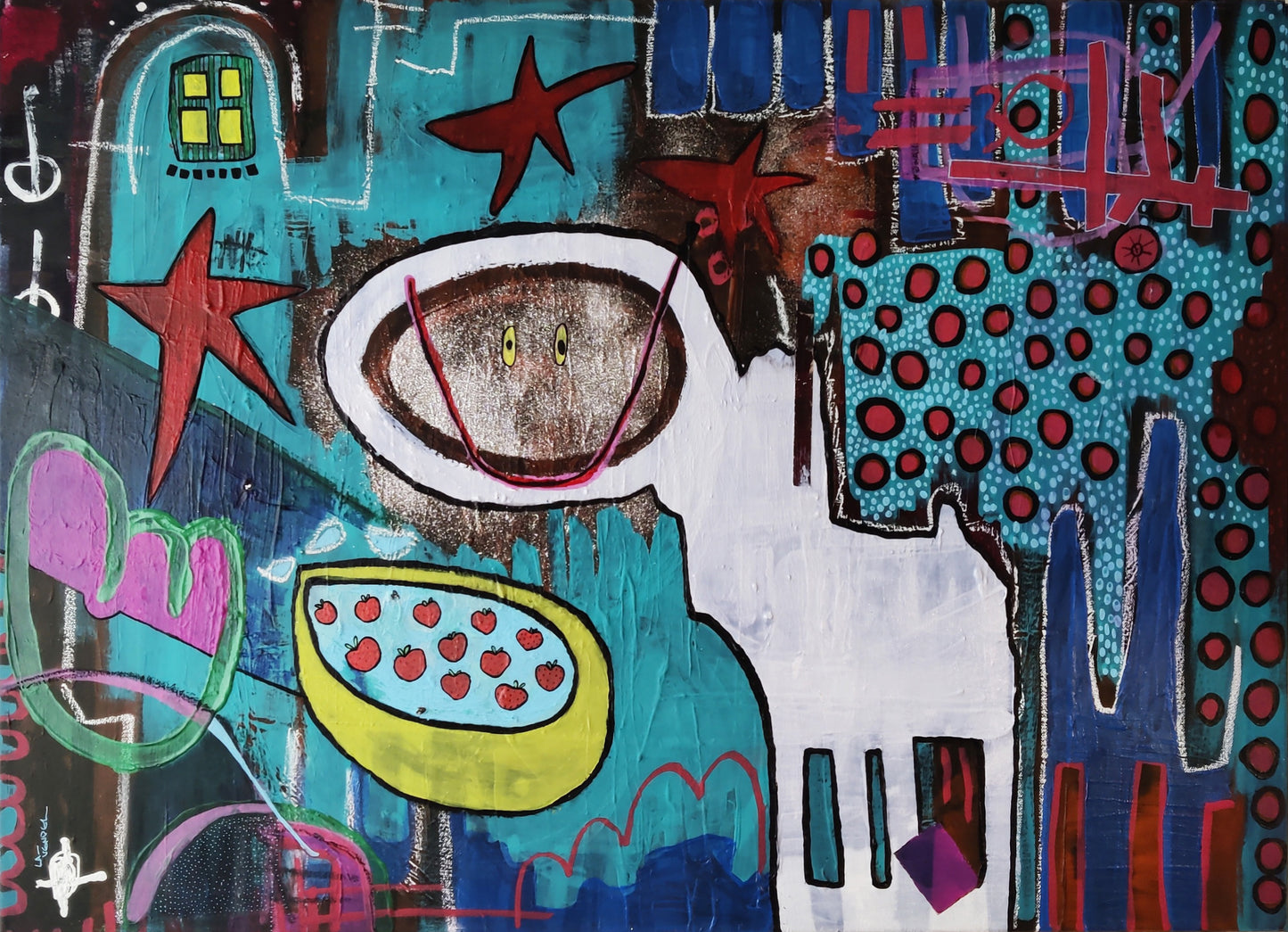 “Cute Purpose”, 2023 – Original Neo-Expressionist Pop Art