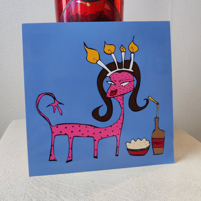 Lussehäst, Christmas Postcard