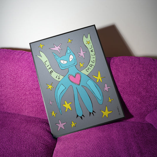 Life is Magical Grey, Fine Art Print