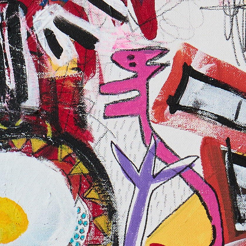 “No Hysteria = No Magic”, Original mixed media painting