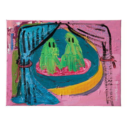 “Peformative”, Original mixed media painting