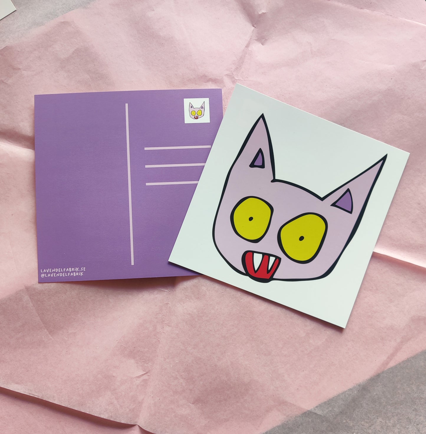 Cat Attack, postcard