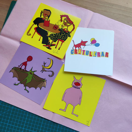 4-pack postcards