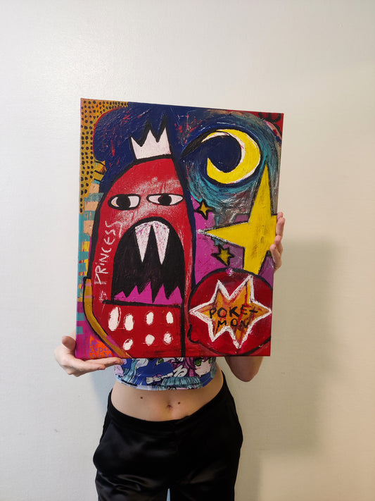 “Princess Pokémon”, Original Neo-Expressionist Pop Art