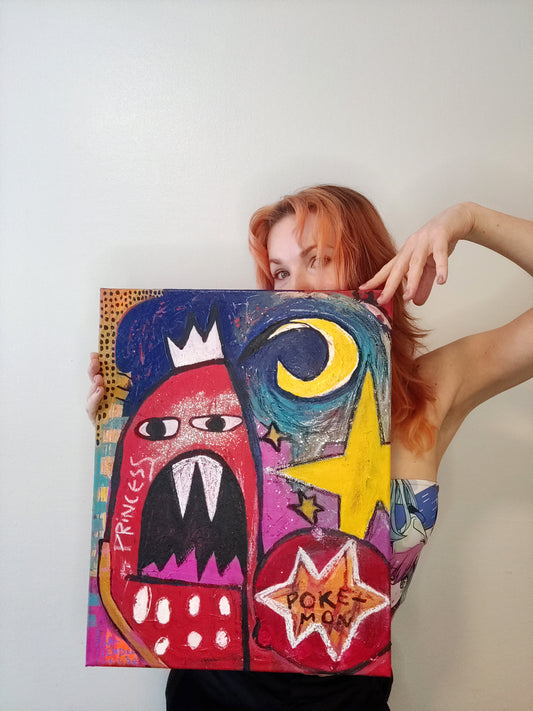 “Princess Pokémon”, 2024 – Original Neo-Expressionist Pop Art