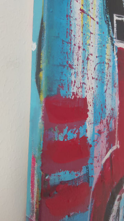 “The Holy Sinner”, Original mixed media painting