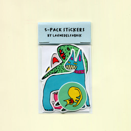 5-pack stickers, Cute Mix