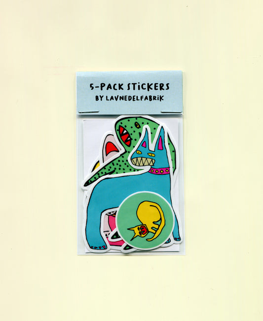 5-pack stickers, Cute Mix