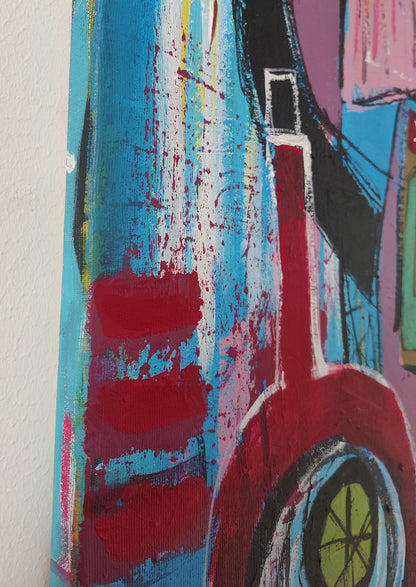 “The Holy Sinner”, Original mixed media painting