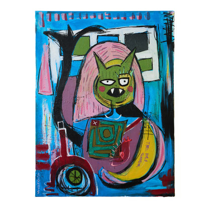 “The Holy Sinner”, Original mixed media painting