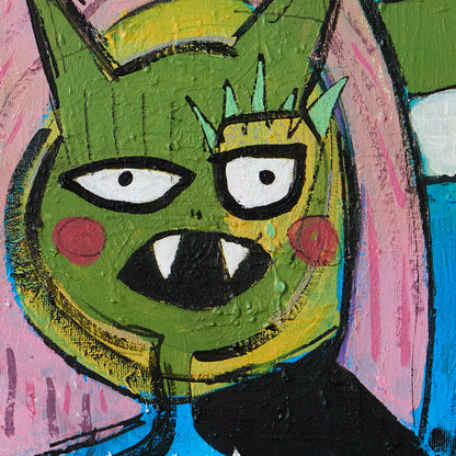 “The Holy Sinner”, Original mixed media painting