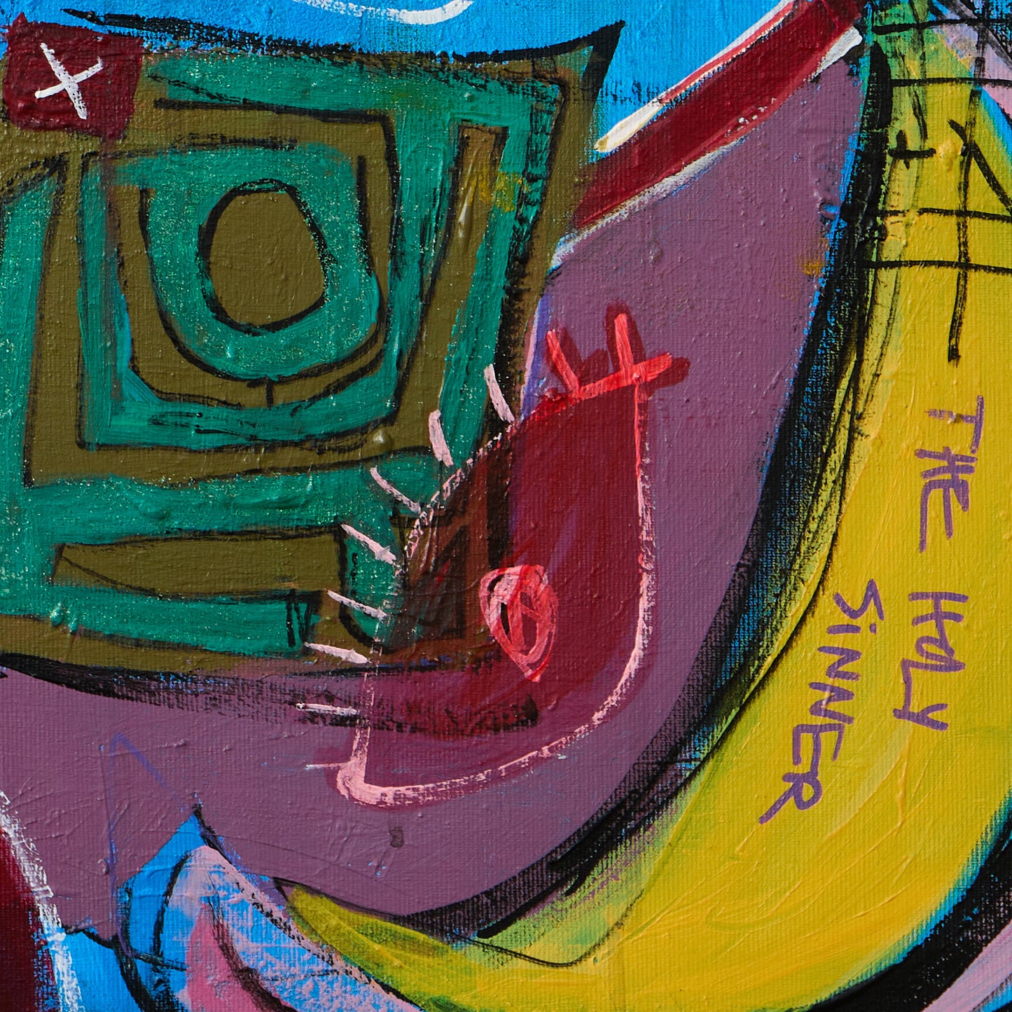 “The Holy Sinner”, Original mixed media painting