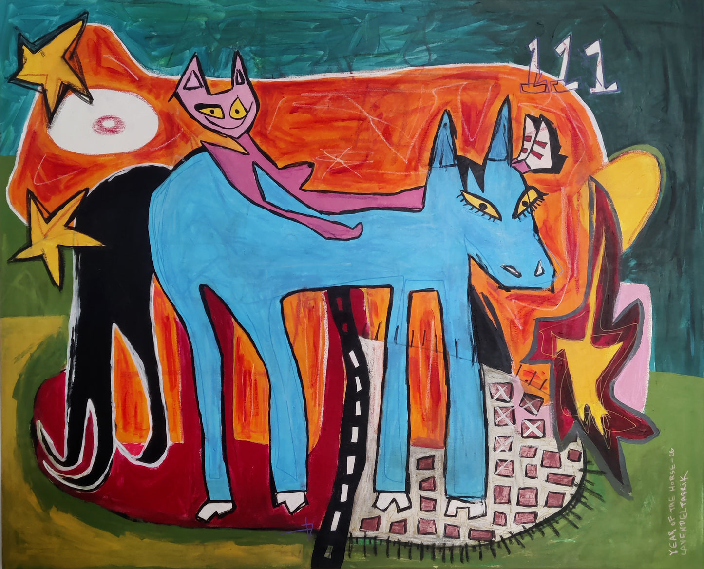 “Year of the Fire Horse”, Original Neo-Expressionist