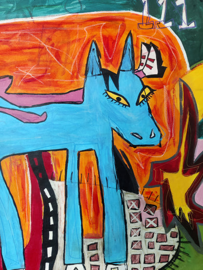“Year of the Fire Horse”, Original Neo-Expressionist